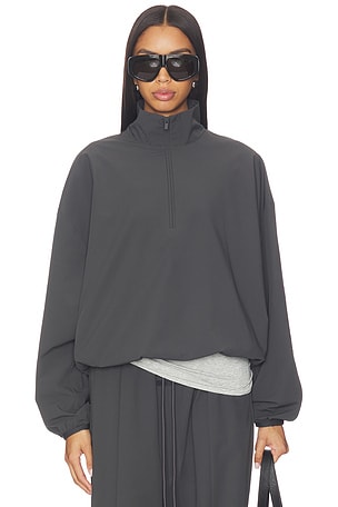 Fear of God ESSENTIALS Half Zip Pullover Sweatshirt in Grey