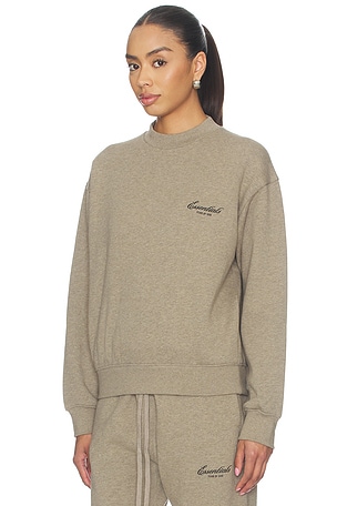 Fear of God ESSENTIALS Classic Crewneck Sweatshirt in Taupe