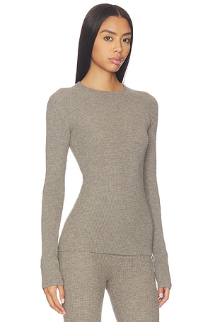 Fear of God ESSENTIALS Waffle Long Sleeve Top in Grey