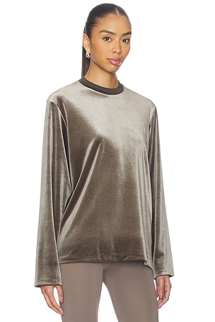 Fear of God ESSENTIALS Classic Long Sleeve Tee in Charcoal