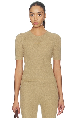 Signature Rib Knit Fitted Short Sleeve Tee Fear of God ESSENTIALS