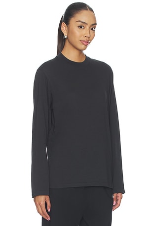 Fear of God ESSENTIALS Signature Classic Long Sleeve Tee in Black