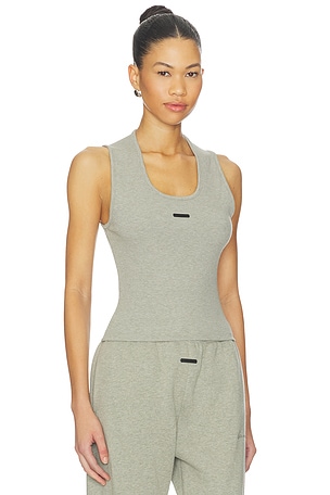 Fear of God ESSENTIALS Fitted Rib Tank in Grey
