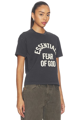 Fear of God ESSENTIALS Campus Classic Short Sleeve Tee in Black