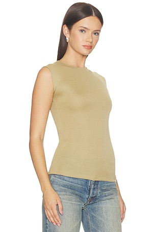 Fear of God ESSENTIALS Soft Rib Fitted Tank Top in Brown. Size XS. Also