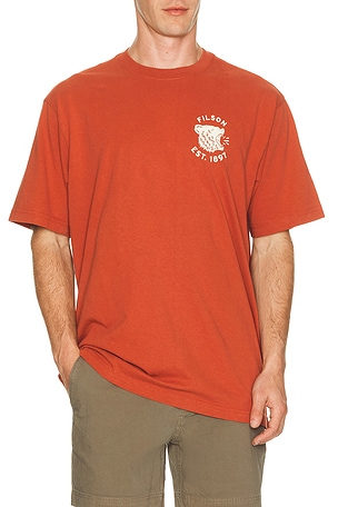 Filson Bear Graphic Tee in Brick