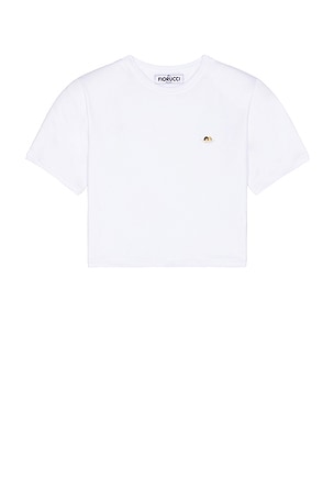 Angel Patch Padded Cropped T-Shirt FIORUCCI