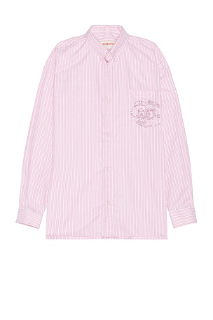 Angel Embroidered Striped Shirt FIORUCCI