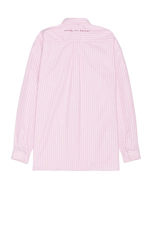 FIORUCCI Angel Embroidered Striped Shirt in Pink