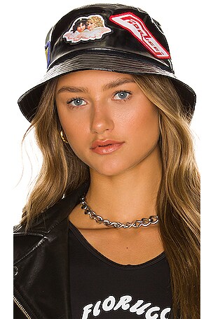 FIORUCCI Vinyl Patch Bucket Hat in Black | REVOLVE display picture 1