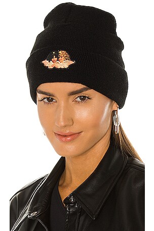FIORUCCI Angels Patch Beanie in Black | REVOLVE display picture 3