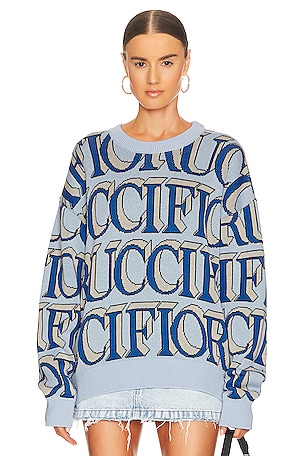 Monogram Intarsia Knit Sweater FIORUCCI