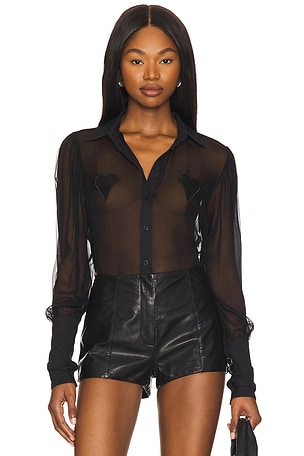 Balloon Sleeve Heart Bodysuit FIORUCCI