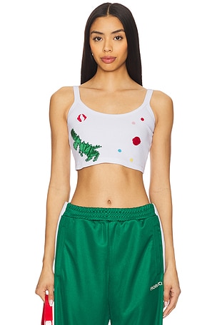 Multipatch Dinosaur Cropped Tank Top FIORUCCI