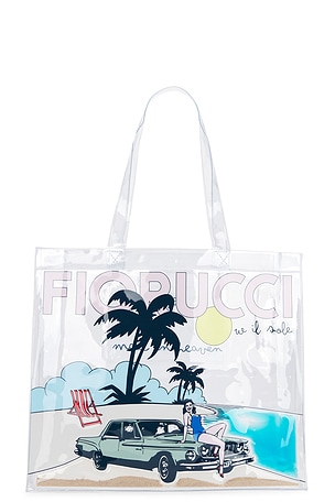 Beach Print PVC Tote Bag FIORUCCI