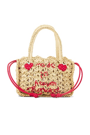 Made in Heaven Strawberry Raffia Mini Bag FIORUCCI