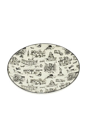 Fish's Eddy NYC Toile Dinner Party Plate