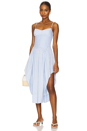 Poplin Cupped Midi Dress fleur du mal