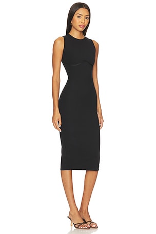 fleur du mal Hourglass Rib Dress in Black. Size XS. Also