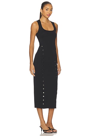 fleur du mal Scopped Neck Undo Me Dress in Black