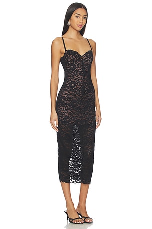 fleur du mal Charlotte Lace Dress in Black