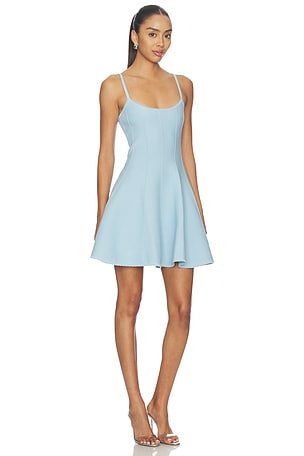 fleur du mal Corset Knit Dress in Baby Blue