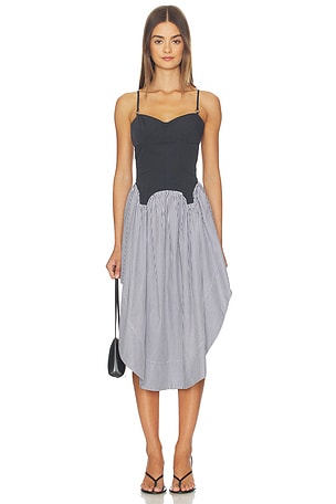 Colorblock Cupped Midi Dress fleur du mal