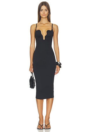 Le Stretch Micro U-plunge Midi Dress fleur du mal