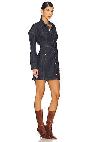 fleur du mal Denim Shirt Dress in Blue