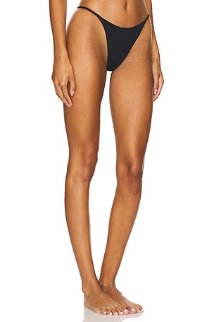 fleur du mal Le Stretch Multifit Micro G-string in Black. Size 3. Also