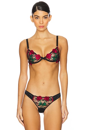 Bleeding Rose Embroidery Demi Bra fleur du mal