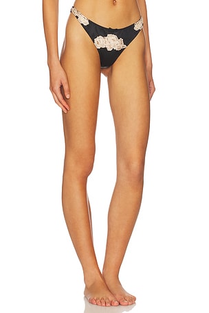 fleur du mal Juliet Lace Thong in Black