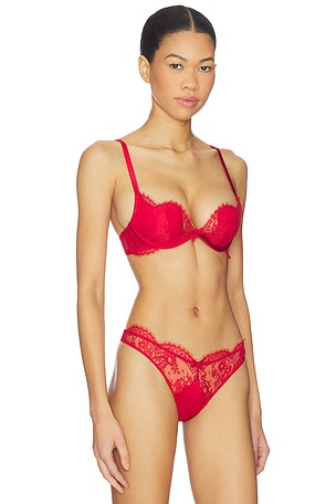 fleur du mal Frankie Lace Seduce U- Plunge Bra in Red