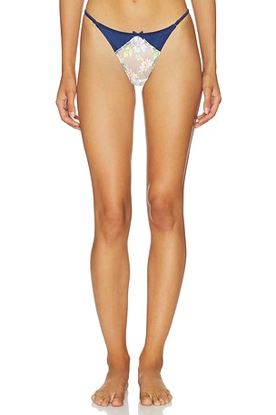 Delara Embroidered Thong fleur du mal