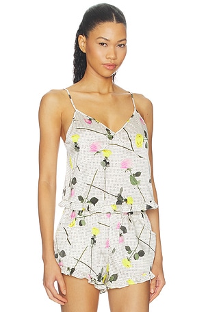 fleur du mal Ruffle Cami Top in Cream. Size S. Also