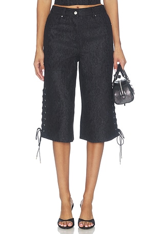 Lace Denim Culotte fleur du mal