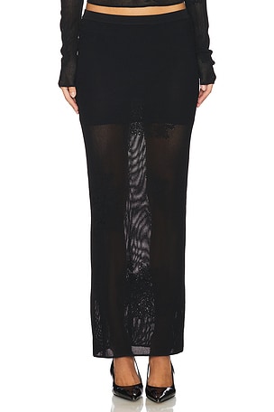 Lace Pointelle Maxi Skirt fleur du mal