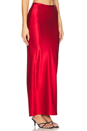 fleur du mal Rose Valentine Midi Skirt in Red