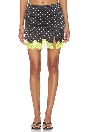 Juliet Lace Dotted Slip Skirt fleur du mal