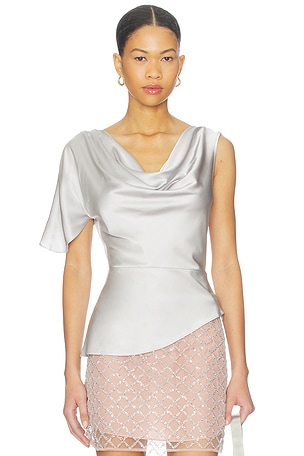 Asymmetrical Silk Top fleur du mal