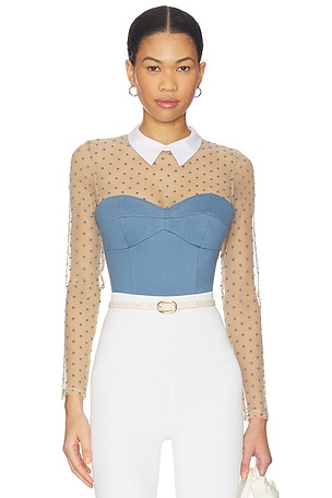 襟つきボディスーツ fleur du mal