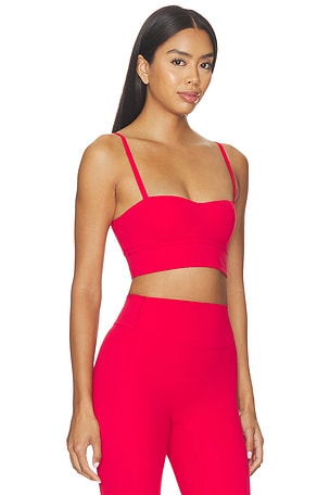 fleur du mal Laced Up Molded Sports Bra in Red