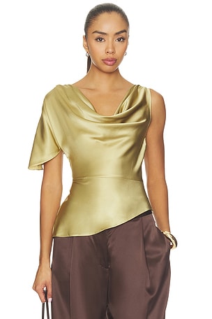 Gold Twill Asymmetrical Top fleur du mal