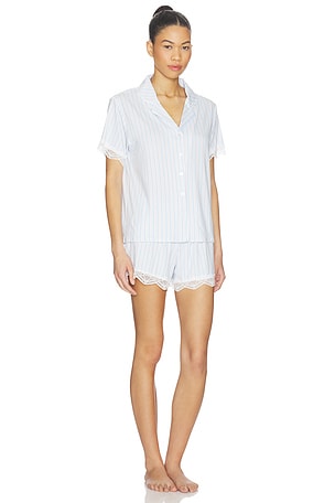 Flora Nikrooz Luna Notch Pajama Set in Baby Blue