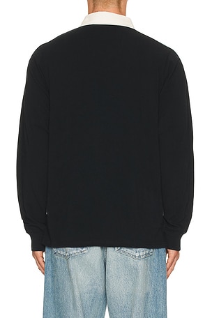 FORMER Reynolds Flatline Rugby Polo in Black