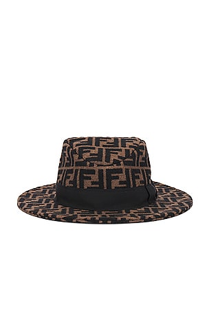 FWRD Renew Fendi Zucca Hat in Brown | REVOLVE display picture 1