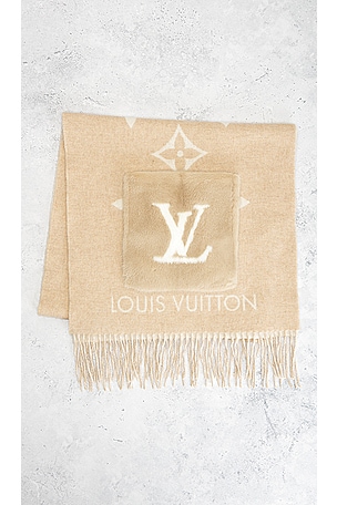 FWRD Renew Louis Vuitton Echarpe Scarf in Beige