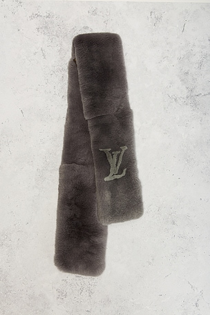 FWRD Renew Louis Vuitton Scarf in Grey