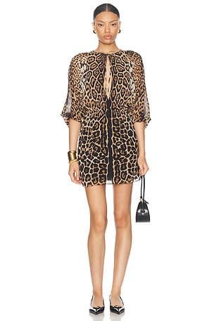 Saint Laurent Leopard Dress FWRD Renew