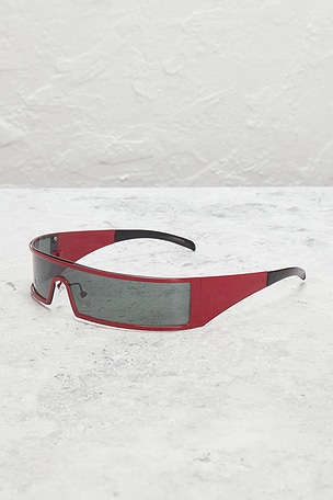 FWRD Renew Dior Punk Shield Sunglasses in Red